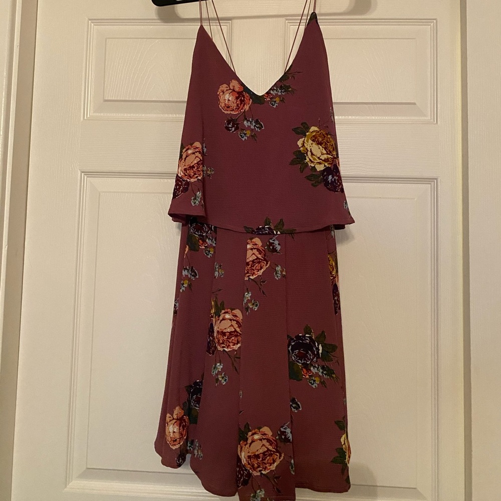 Purple Floral Romper